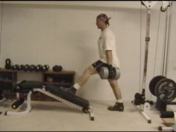 Incline Dumbell Lunges For Healthy Knees