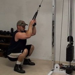 High-Pulley Assisted Squats