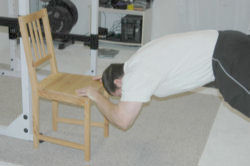 Bodyweight Tricep Extension using a chair