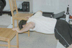 Horizonal Push-Ups (done kneeling on the floor)