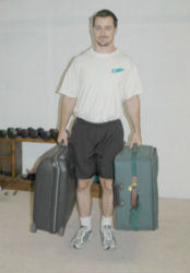 Suitcase Farmers Walk - Two Arms and One Arm