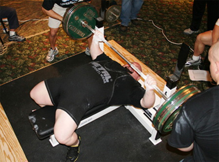 Example of Flared Elbows in the Bench Press