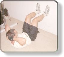 Feet on Wall Crunches