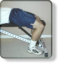 Bench press foot placement