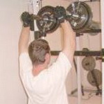 Two-Bar Shoulder Press Machine in the Rack