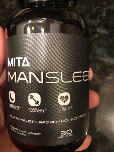 Man Sleep bottle and label