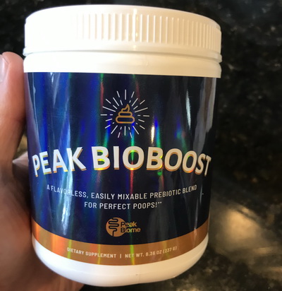 Peak BioBoost jar: front label