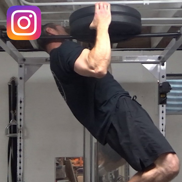Plate Balancing Neutral Grip Pull-Ups