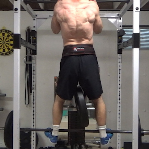 Toe Hold Weighted Chin-Ups