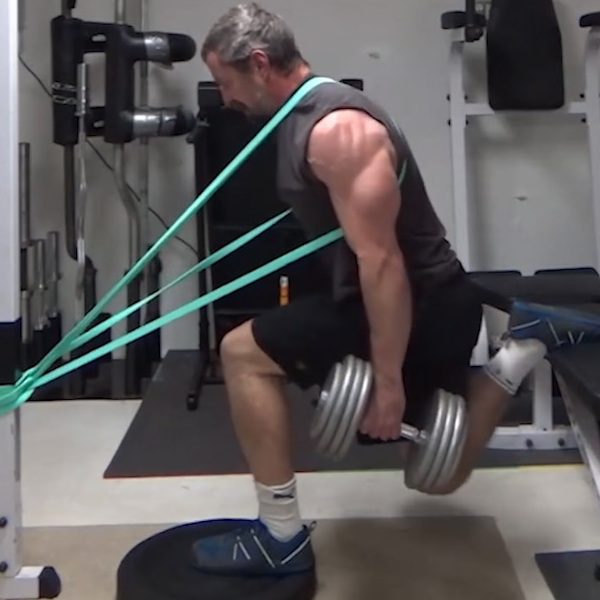 Banded Bulgarian Split Squats + Deadlifts