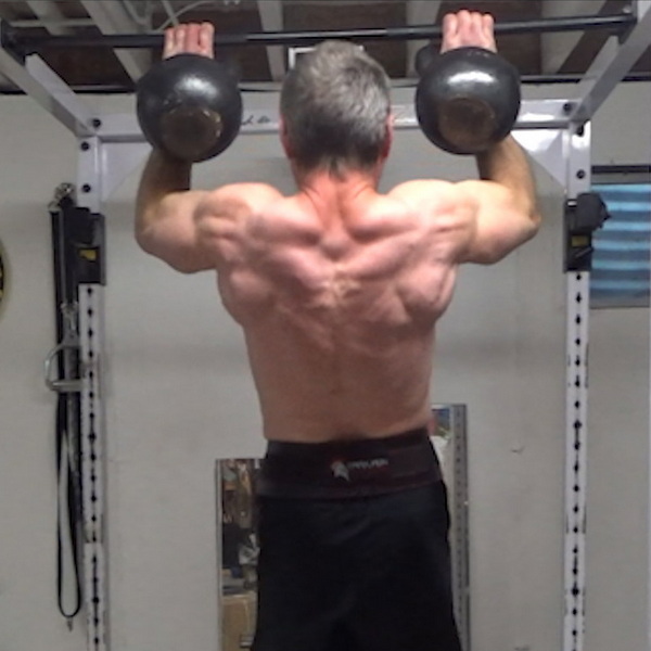 Double Kettlebell Clamp Weighted Pull-Ups