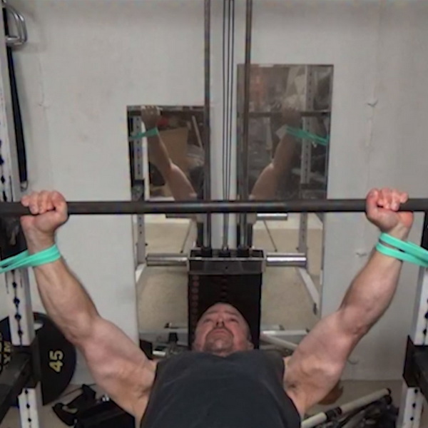 Inwards Band Tension Bench Presses
