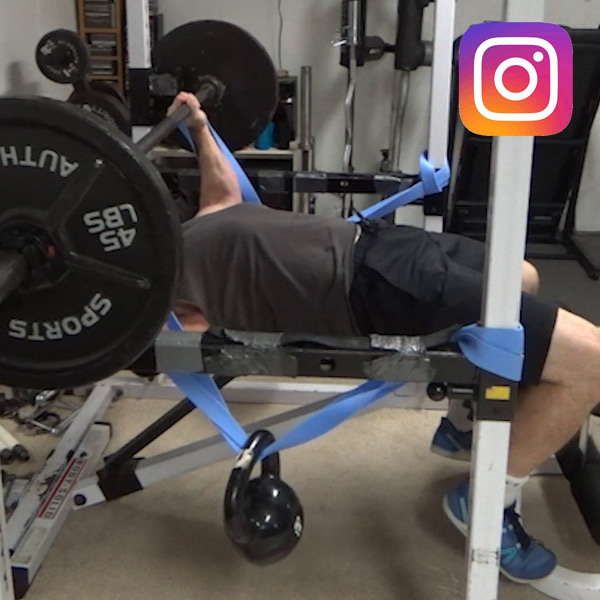 Kettlebell-Band Hanging Bench Press for Full Chest Training