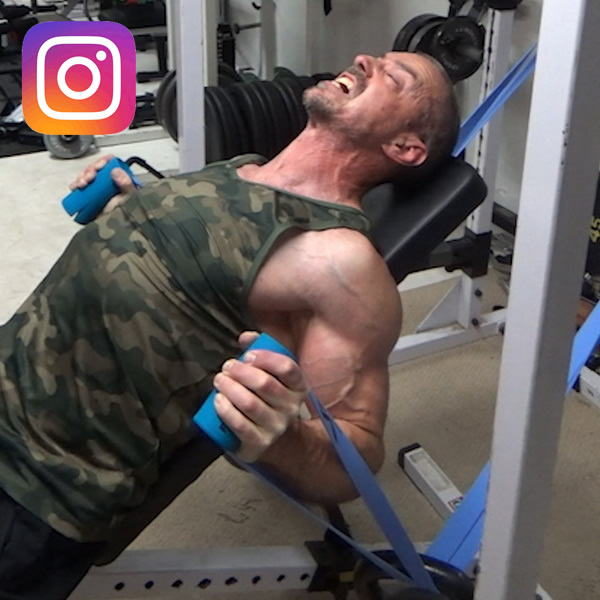 Kettlebell-Band Hanging Upper Chest Presses