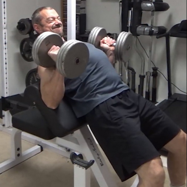 Incline "Floor" Press on the Preacher Bench