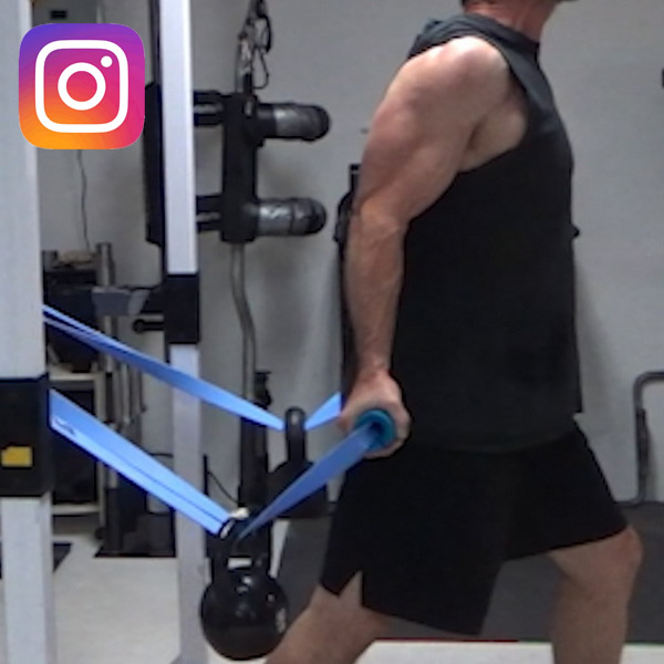 Kettlebell-Hanging Band Curls For Full-Range Tension