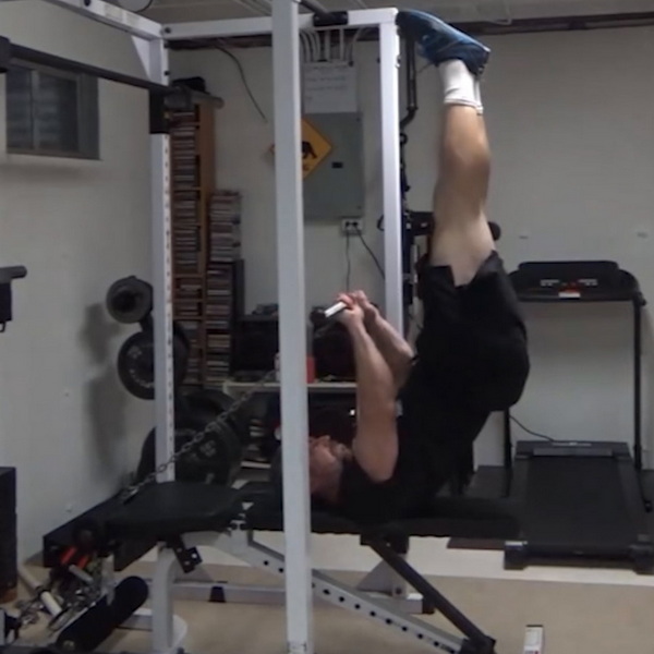 Cable Pullover Dragon Flag (ish) Leg Raises