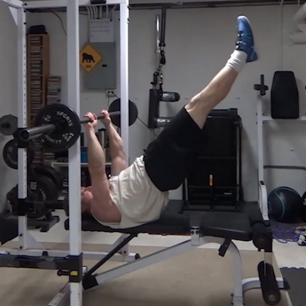Barbell Pullover Dragon Flag Lever Raise
