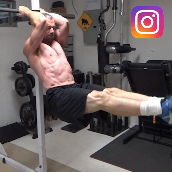 Vertical "Dragon Flag" Leg Raises