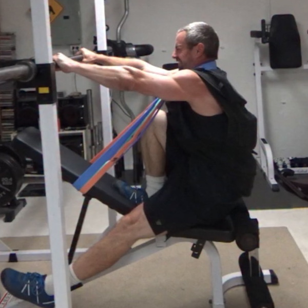 Single Leg Pendulum Squat Loading With Weight Vest and Bands